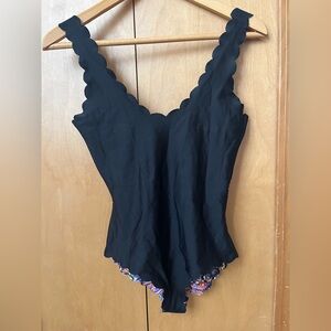 Agua Bendita Reversible Scalloped One-Piece Swimsuit